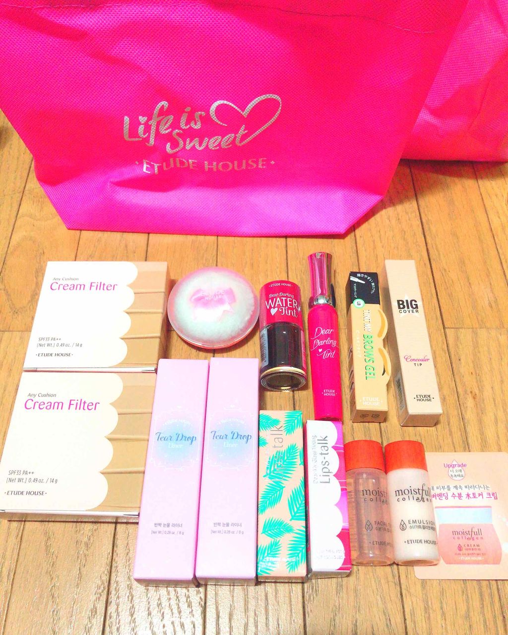 ラッキーバッグ ライフ・イズ・スィート　(福袋 2019)/ETUDE/メイクアップキットを使ったクチコミ（1枚目）