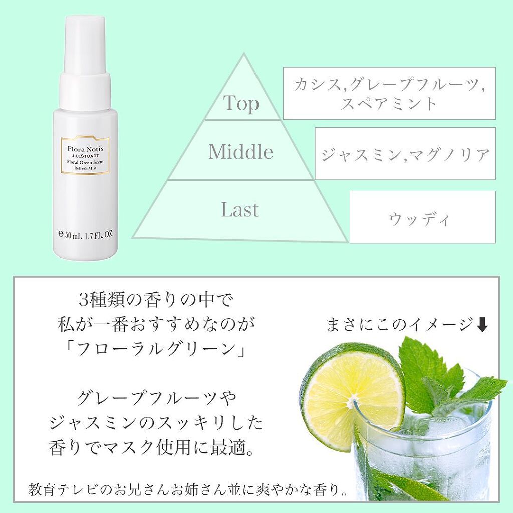 フローラルグリーン リフレッシュミスト/Flora Notis JILL STUART/ミスト状化粧水を使ったクチコミ（3枚目）