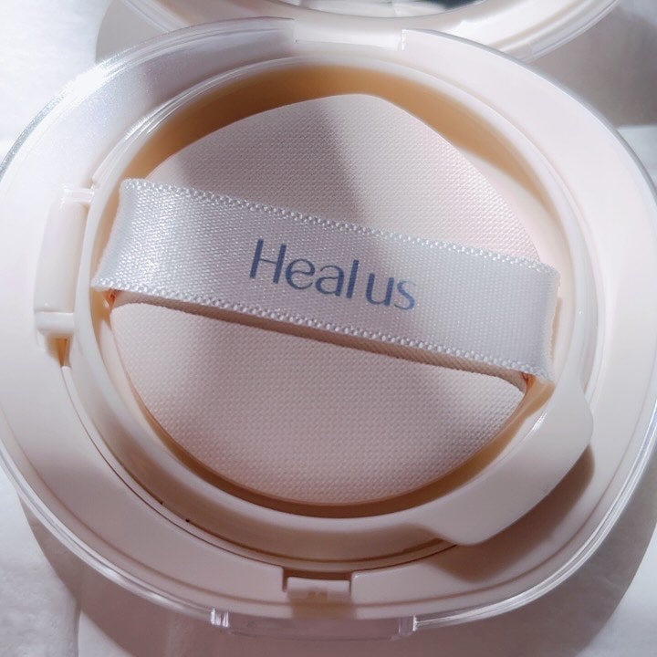 ブリージンググロークッション/Healus/クッションファンデーションを使ったクチコミ(3枚目)