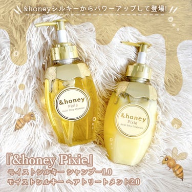 ＆honey ピクシーモイストシルキー　シャンプー1.0/ヘアトリートメント2.0/&honey/シャンプー・コンディショナーを使ったクチコミ（2枚目）