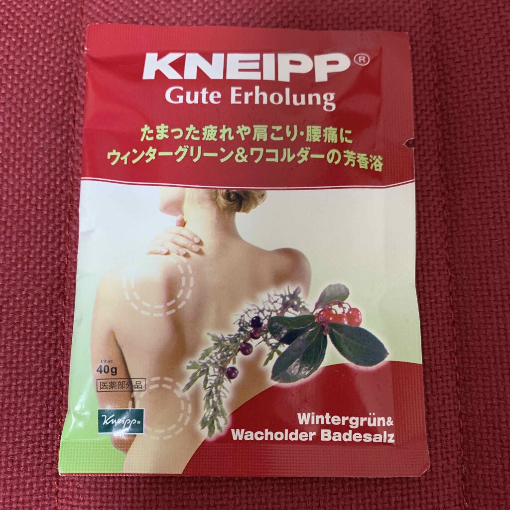 クナイプ グーテエアホールング バスソルト ウィンターグリーン&ワコルダーの香り/クナイプ/無機塩系入浴剤を使ったクチコミ(1枚目)