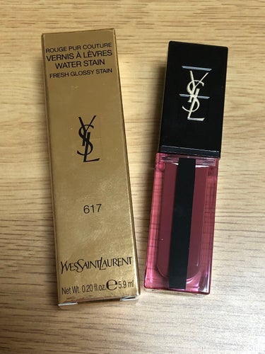 ルージュ ピュールクチュール ヴェルニ ウォーターステイン 617 ダイブ イン ザ ヌード/YVES SAINT LAURENT BEAUTE/口紅を使ったクチコミ（1枚目）