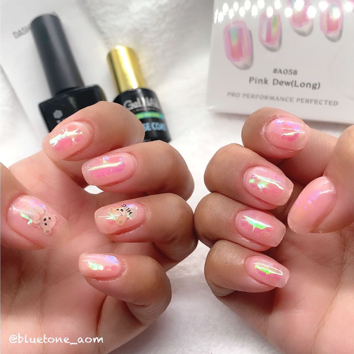 GLAZE グレーズ 半硬化タイプジェルネイルシール Pink Dew/DASHINGDIVA MAGICPRESS/ネイルシールを使ったクチコミ（1枚目）