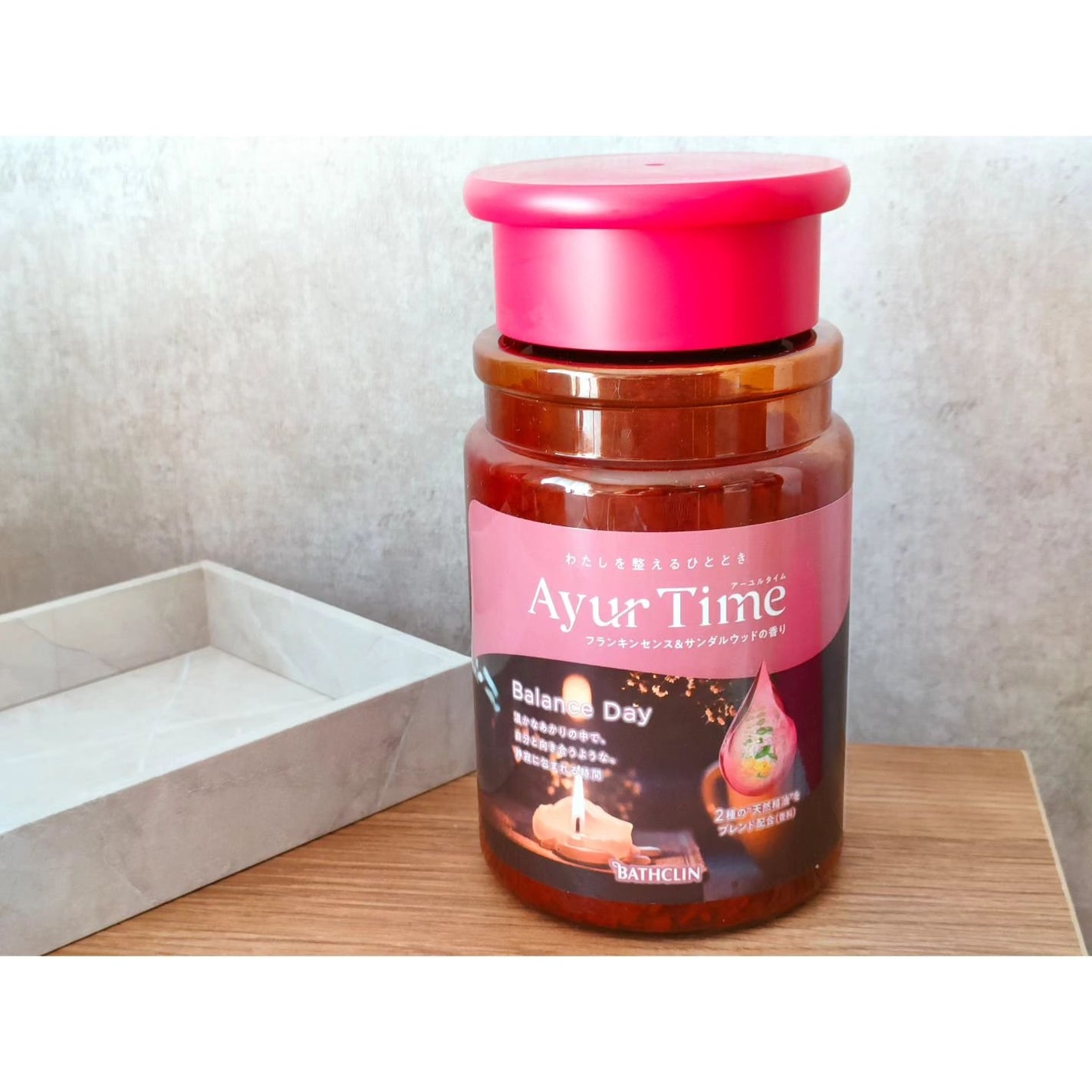 アーユルタイム バランスデイ バスソルト フランキンセンス&サンダルウッドの香り/バスクリン/無機塩系入浴剤を使ったクチコミ(3枚目)