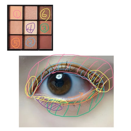UR GLAM BLOOMING EYE COLOR PALETTE/U R GLAM/アイシャドウパレットを使ったクチコミ(2枚目)