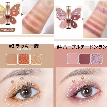 バタフライアイシャドウパレット/AGAG/アイシャドウパレットを使ったクチコミ(3枚目)