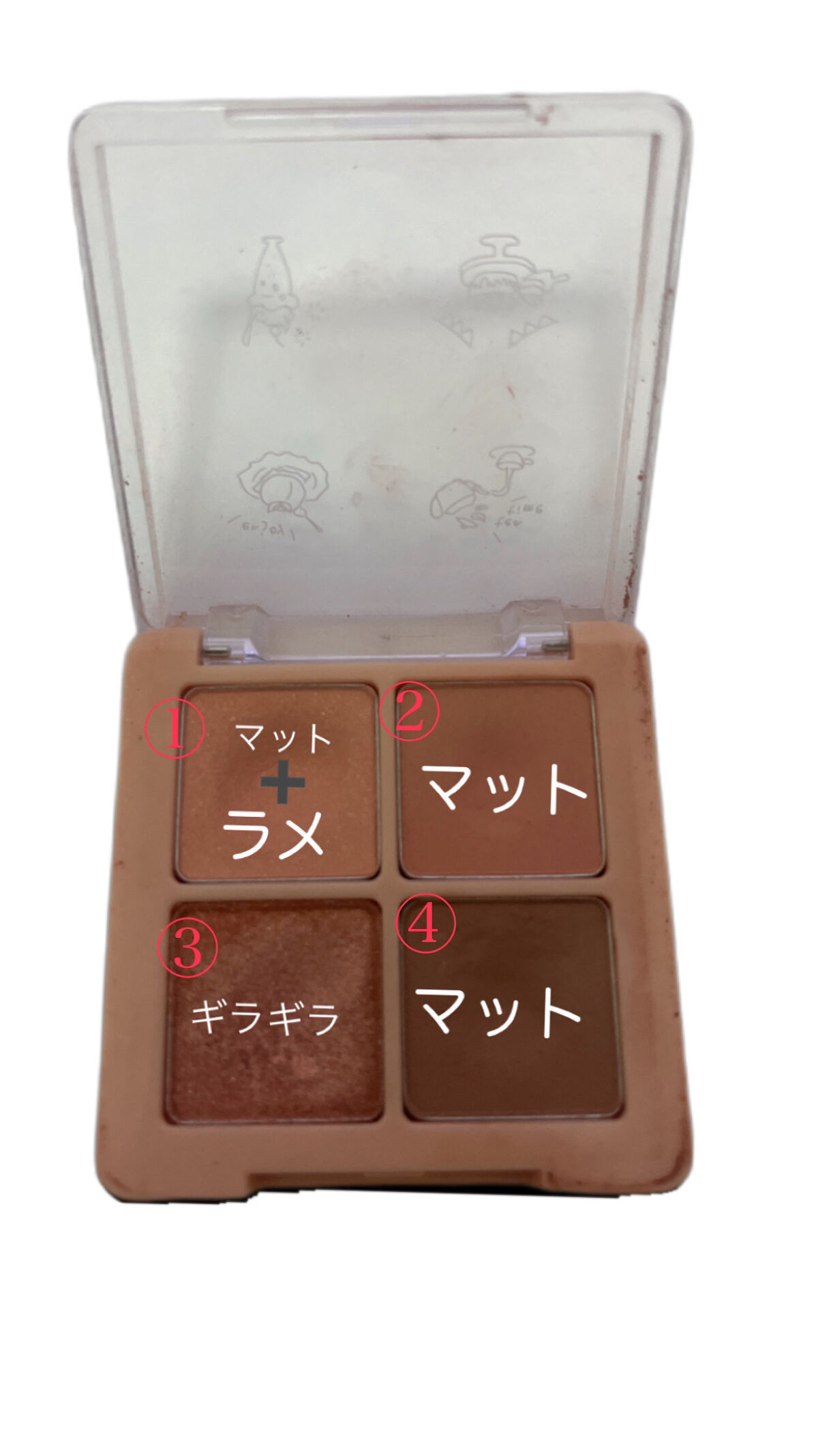Peach Blush Toast cafe eye palette 01_Majestic Peach/NOTONE/アイシャドウパレットを使ったクチコミ（2枚目）