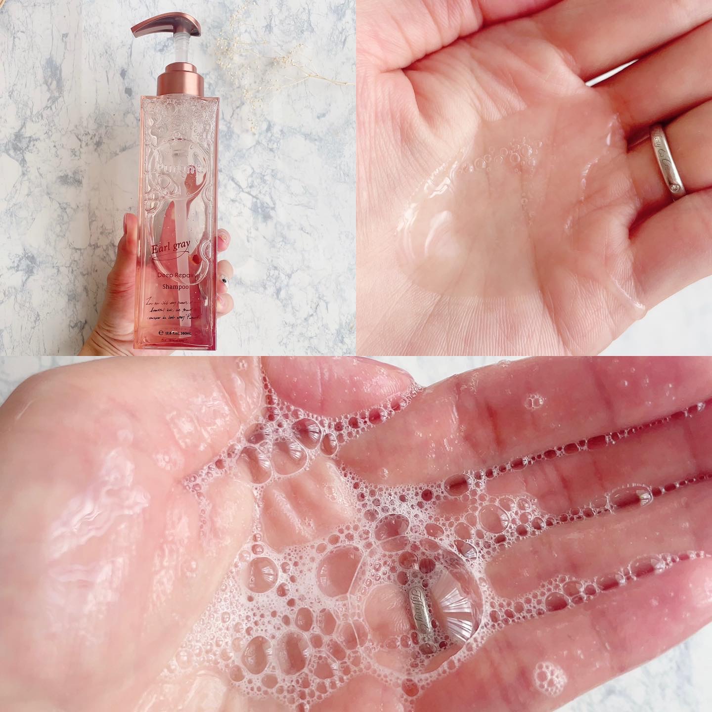 プルント ディープリペアペアセット アールグレイ N/Purunt./市販シャンプーを使ったクチコミ（3枚目）