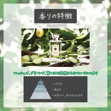 Jo MALONE LONDON バジル ＆ ネロリ コロンのクチコミ「.
『男女兼用 人気香水』

🌳製品情報🌳
JO MALONE LONDON
バジル & ネロ.....」（3枚目）