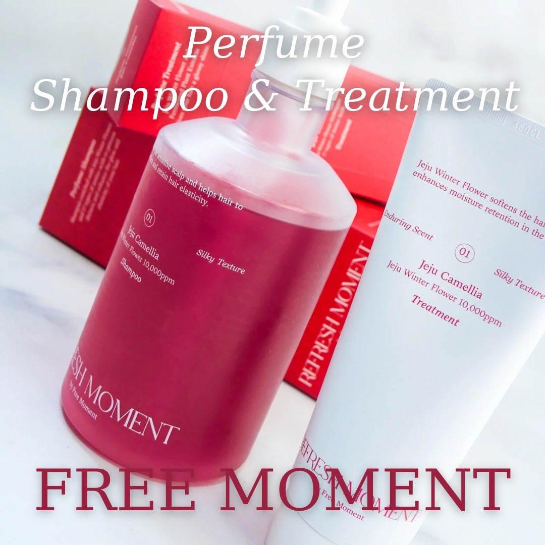 リフレッシュモーメントパフュームシャンプー/トリートメント Jeju Camellia/Free Moment /市販シャンプーを使ったクチコミ(1枚目)