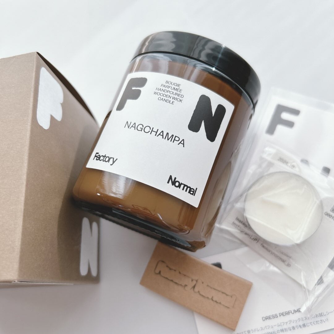 茶色い瓶 ウッド芯 キャンドル - Nagchampa/Factory Normal/アロマキャンドルを使ったクチコミ(5枚目)