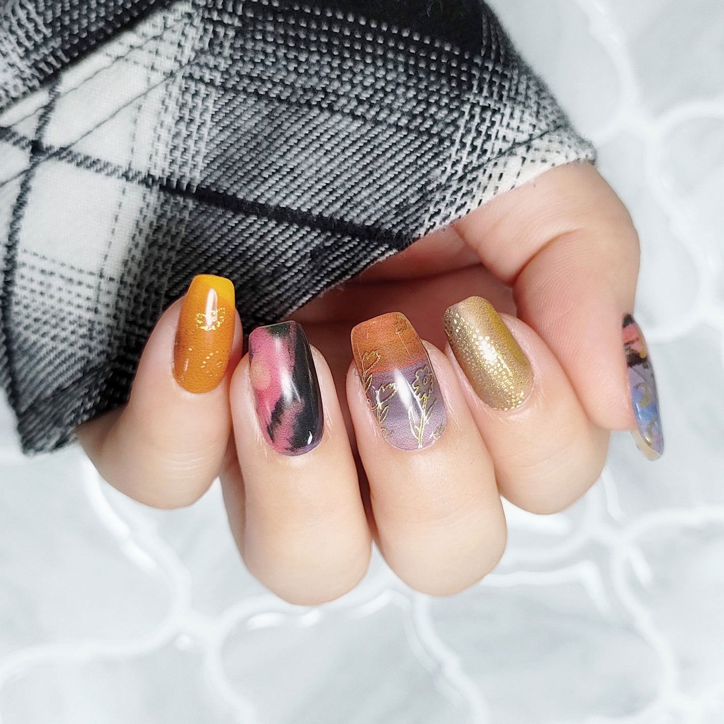 ハンド ジェルネイルシール 2022 Summer コレクション/7nana/ネイルシールを使ったクチコミ(3枚目)