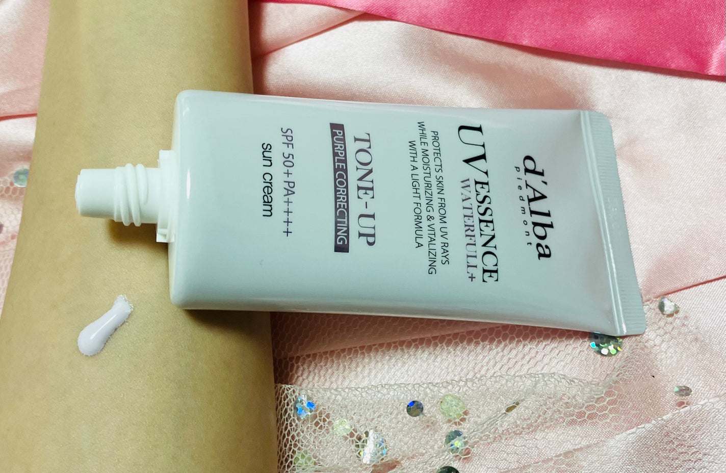 ダルバ ウォータフル トーンアップ サンクリーム(パープル)/ダルバ/日焼け止めクリームを使ったクチコミ(1枚目)