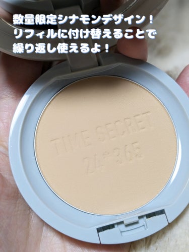 TIME SECRET ミネラル 薬用プレストパウダーのクチコミ「☁可愛すぎるコラボ☁
TIME SECRET
ミネラル 薬用プレストパウダー
数量限定シナモン.....」（3枚目）