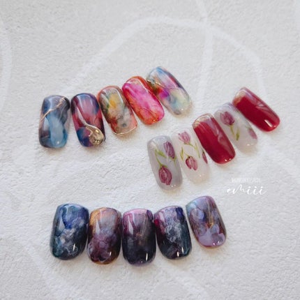 Petit Price マーブルリキッドのクチコミ「インクネイル𓈒*⑅𓂃 𓂃𓈒*⑅
インクを使って遊んでみました😁
カラー達が交わるの見てたら.....」(1枚目)