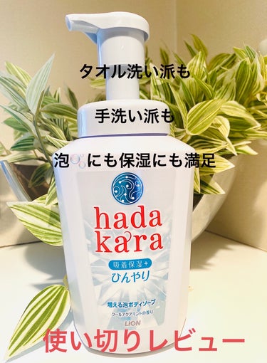 泡ボディソープ クールアクアミントの香り/hadakara/ボディソープを使ったクチコミ（1枚目）