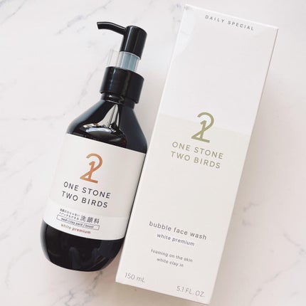 洗顔だけじゃない+パックもできる洗顔料 ホワイトプレミアム/ONE STONE TWO BIRDS/洗顔フォームを使ったクチコミ(1枚目)