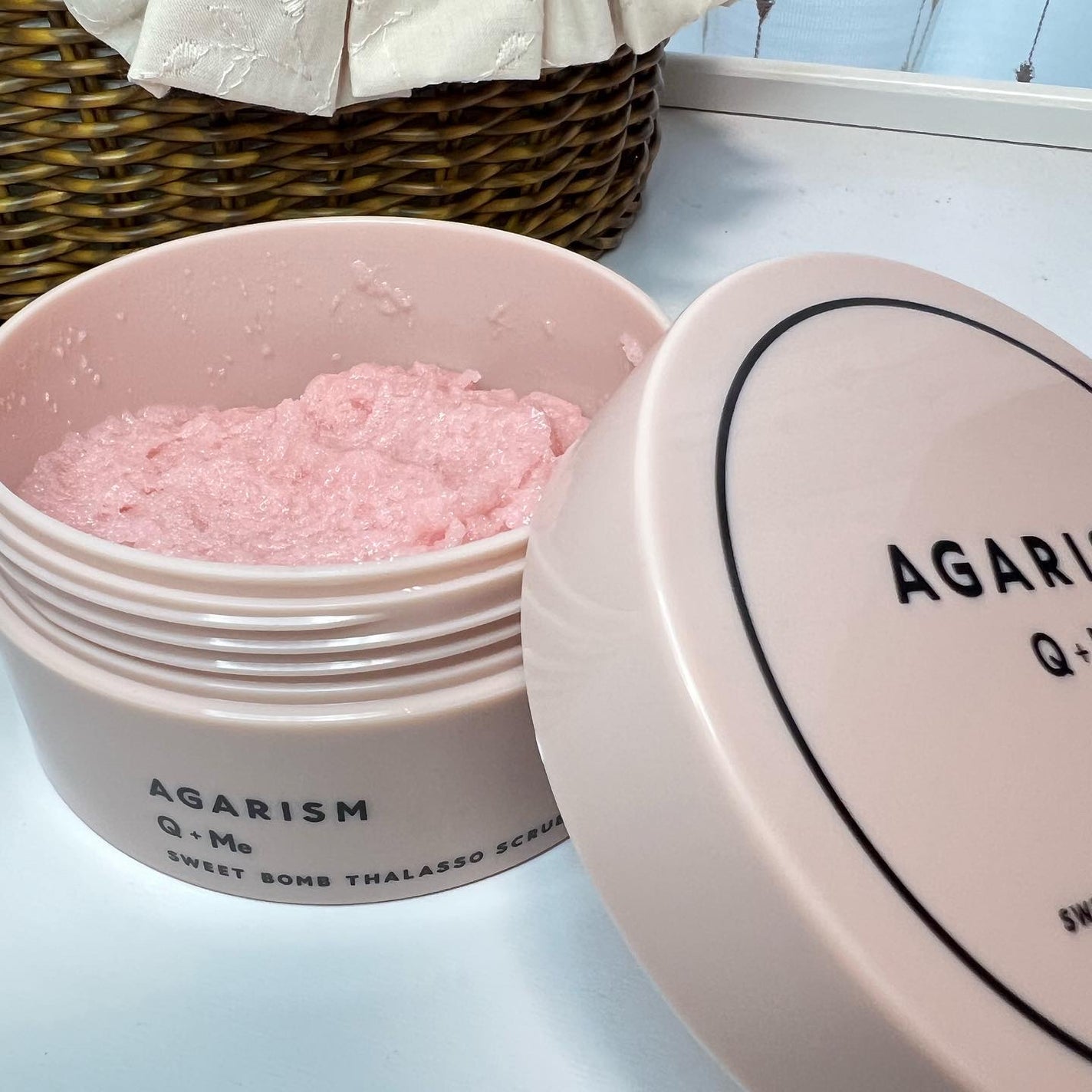 Q+Me スウィート ボム タラソ スクラブ/AGARISM/バスト・ヒップケアを使ったクチコミ(1枚目)