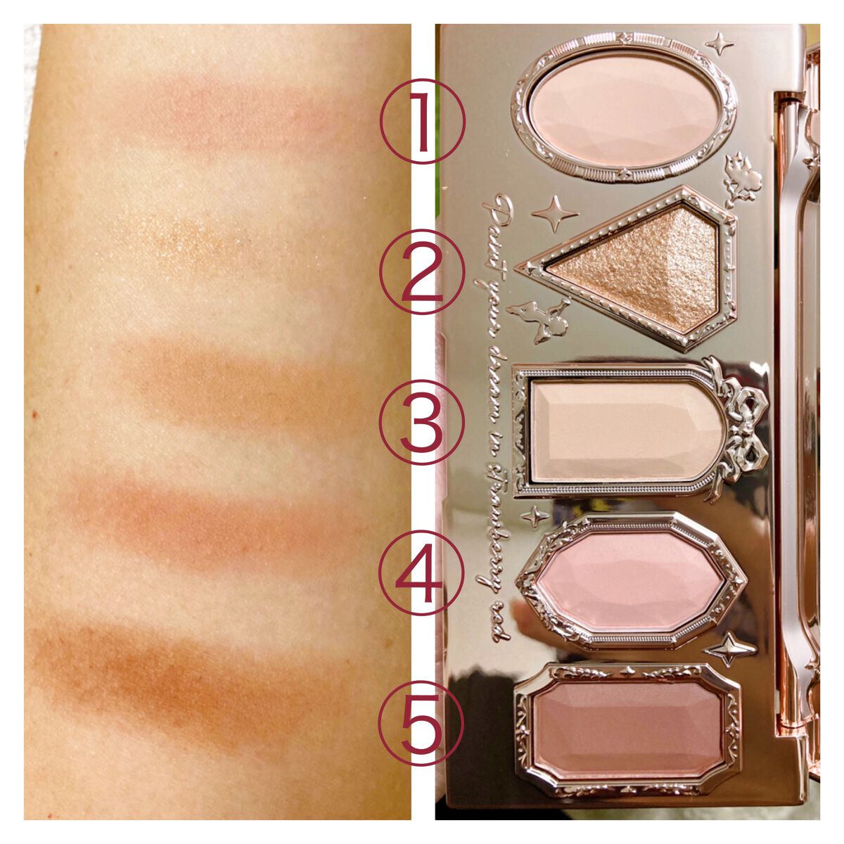 ストロベリーロココ アイシャドウパレット/FlowerKnows/アイシャドウパレットを使ったクチコミ（3枚目）