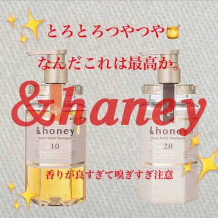 ディープモイスト シャンプー1.0/ヘアトリートメント2.0/&honey/市販シャンプーを使ったクチコミ(1枚目)