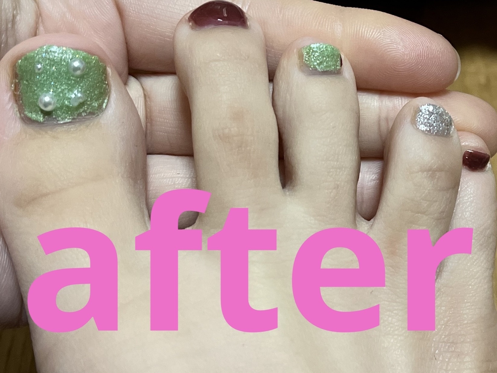 ネイルホリック フローズンシュガー GR760/ネイルホリック/マニキュアを使ったクチコミ（2枚目）