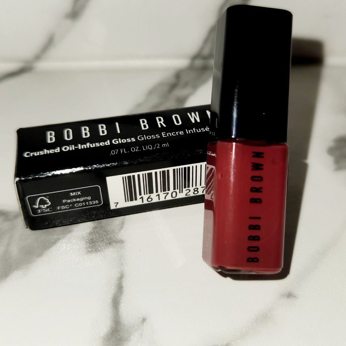 クラッシュドオイル インフューズド グロス 08 スロージャム/BOBBI BROWN/リップグロスを使ったクチコミ（1枚目）
