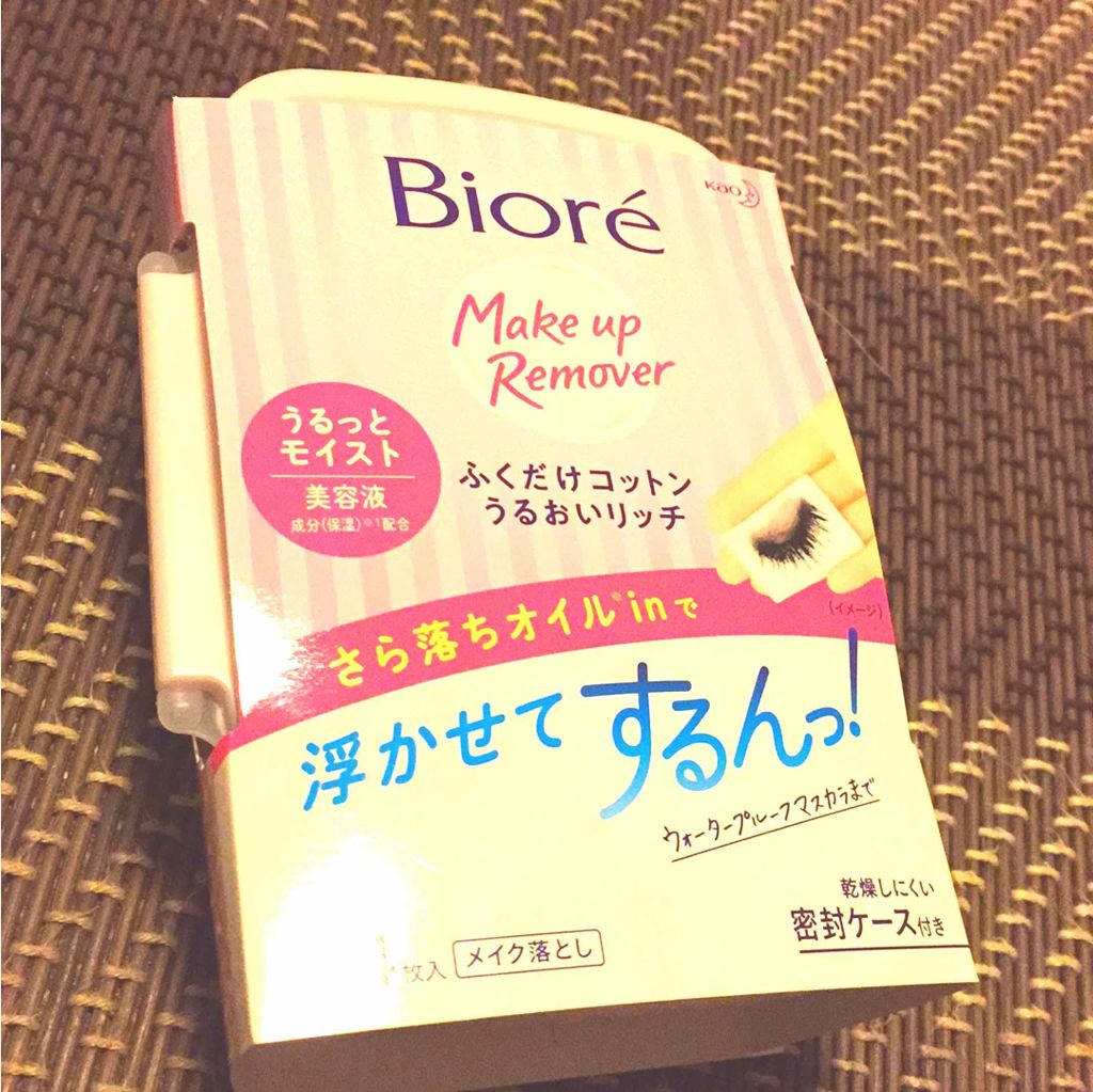 ふくだけコットン うるおいリッチ うるっとモイスト/ビオレ/クレンジングシートを使ったクチコミ(1枚目)