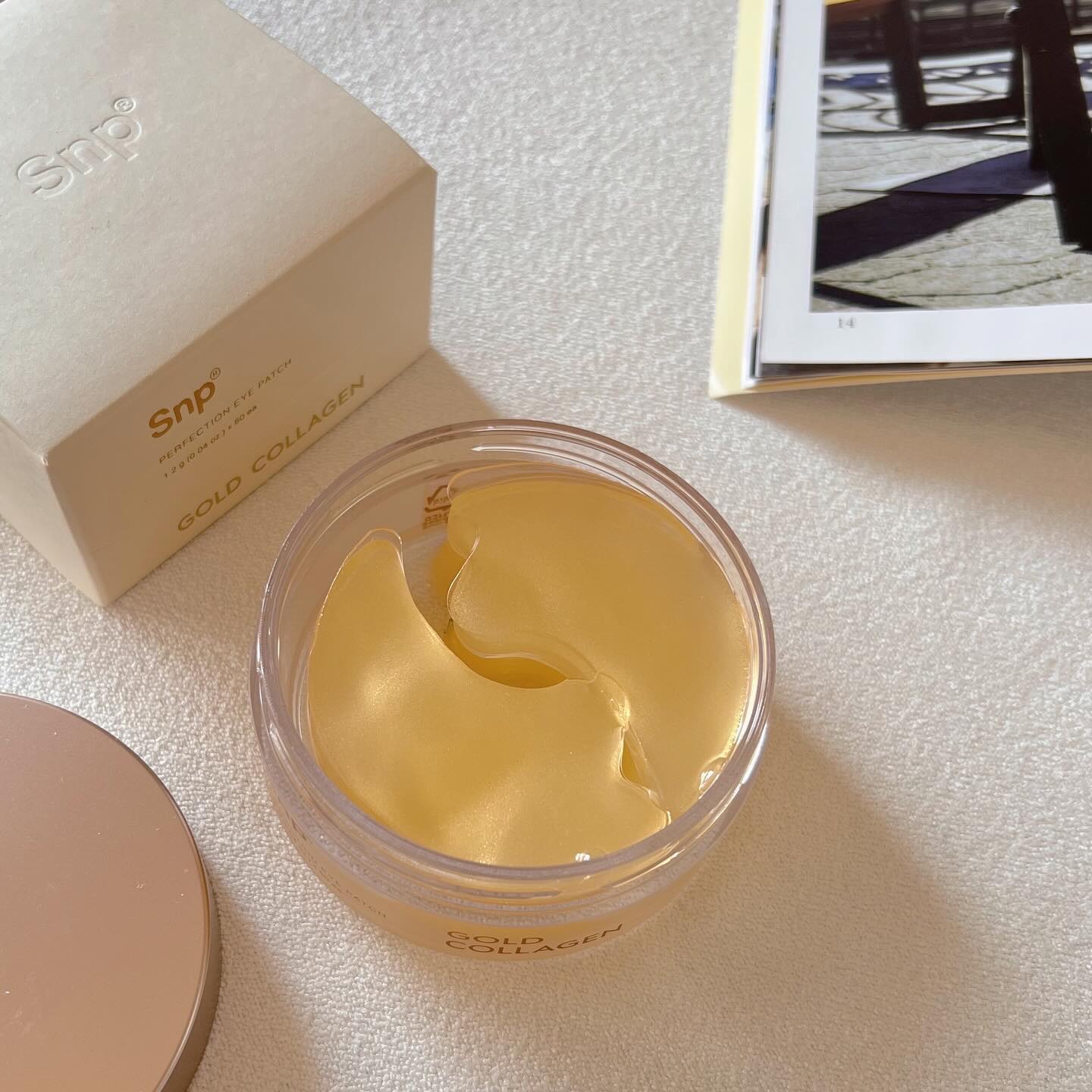 ゴールドコラーゲンパーフェクションアイパッチ/SNP/シートマスク・パックを使ったクチコミ（1枚目）
