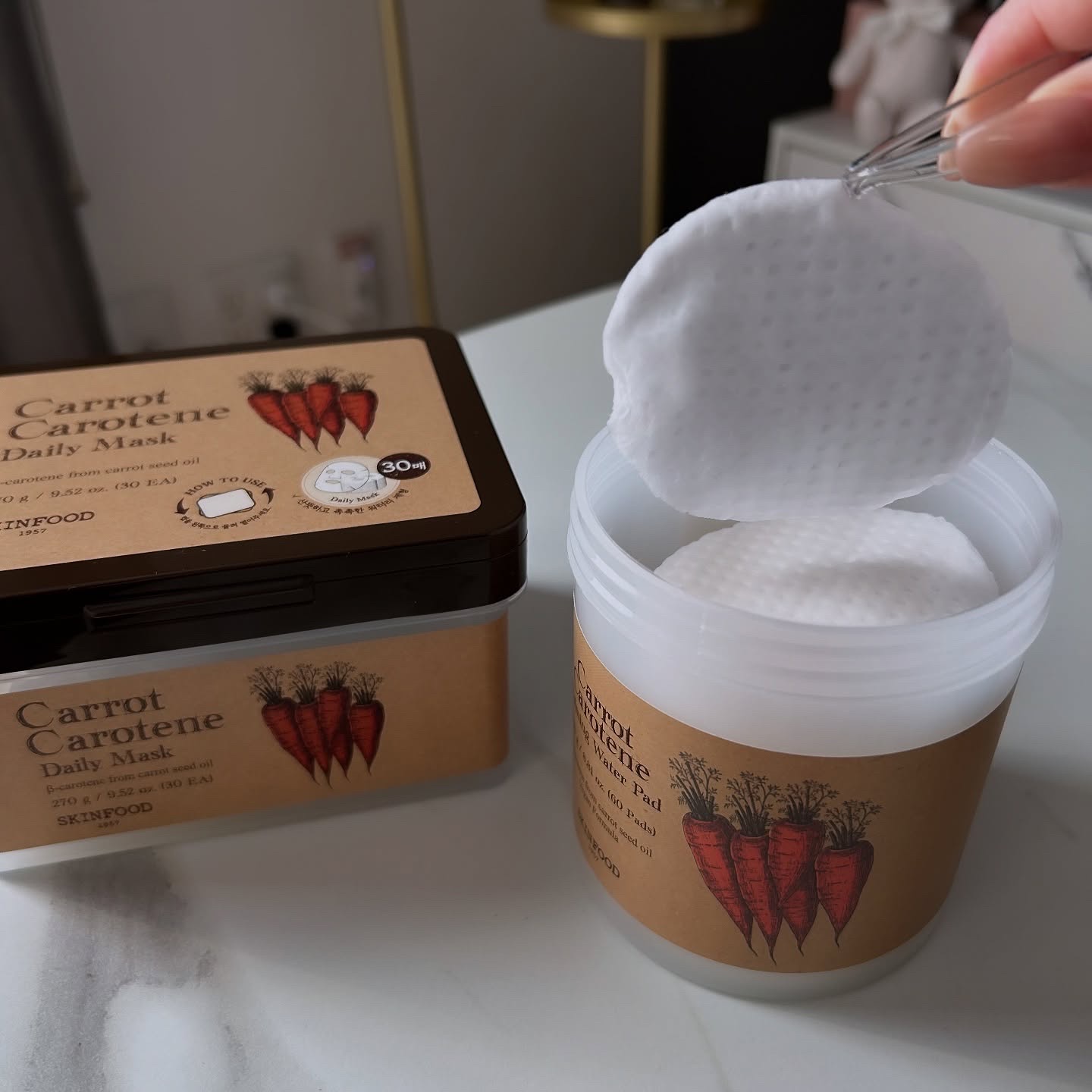 キャロットカロテン カーミングウォーターパッド/SKINFOOD/トナーパッドを使ったクチコミ（3枚目）