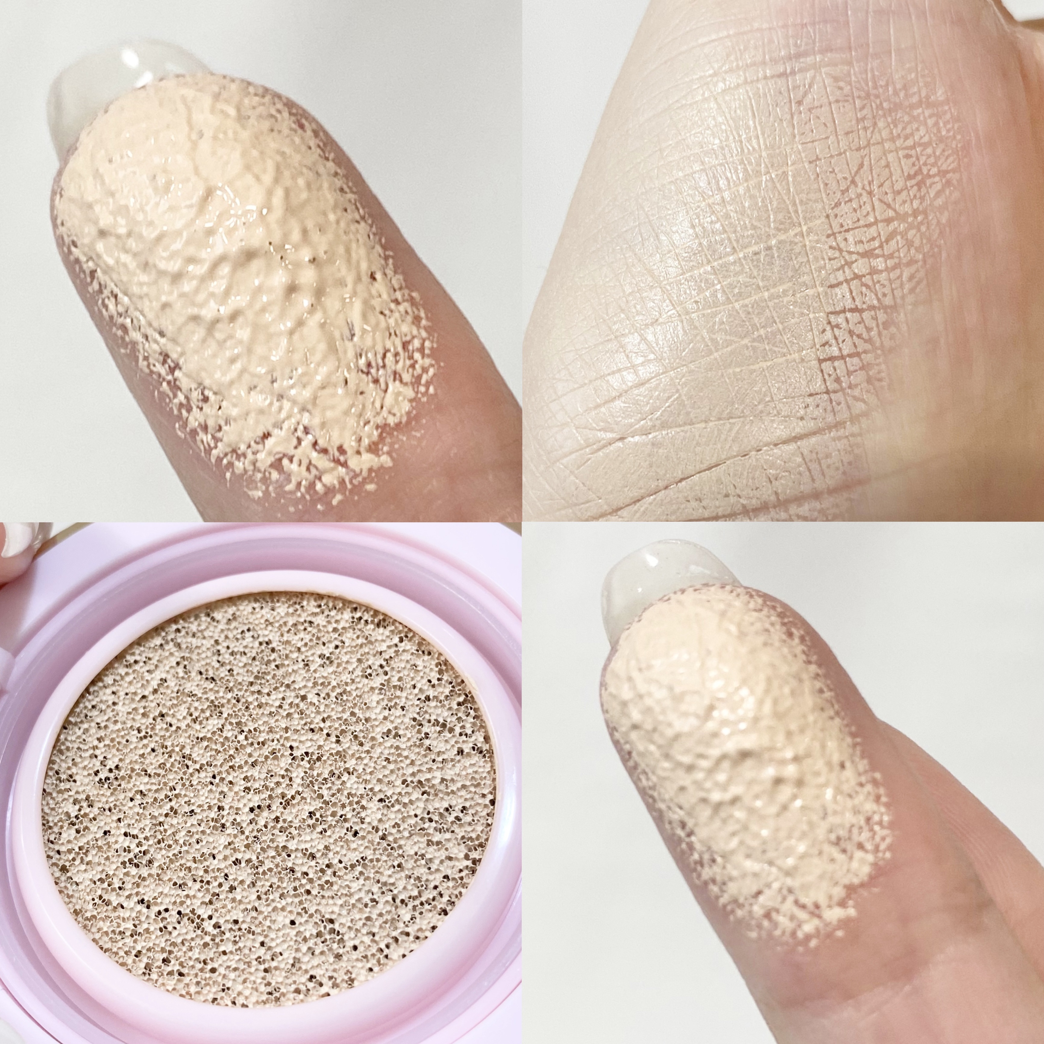 ピンクティーツリーカバーアップグロウクッション 17号 フローラルベージュ/APLIN/クッションファンデーションを使ったクチコミ（2枚目）