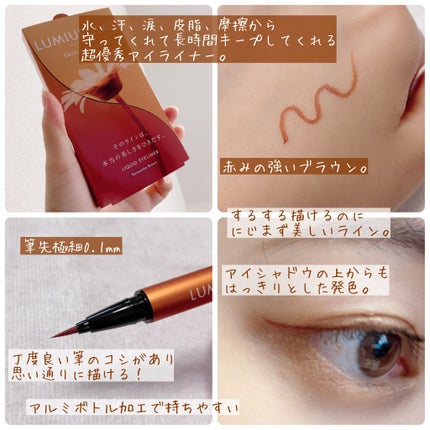 スキルレスライナー/LUMIURGLAS/リキッドアイライナーを使ったクチコミ(2枚目)