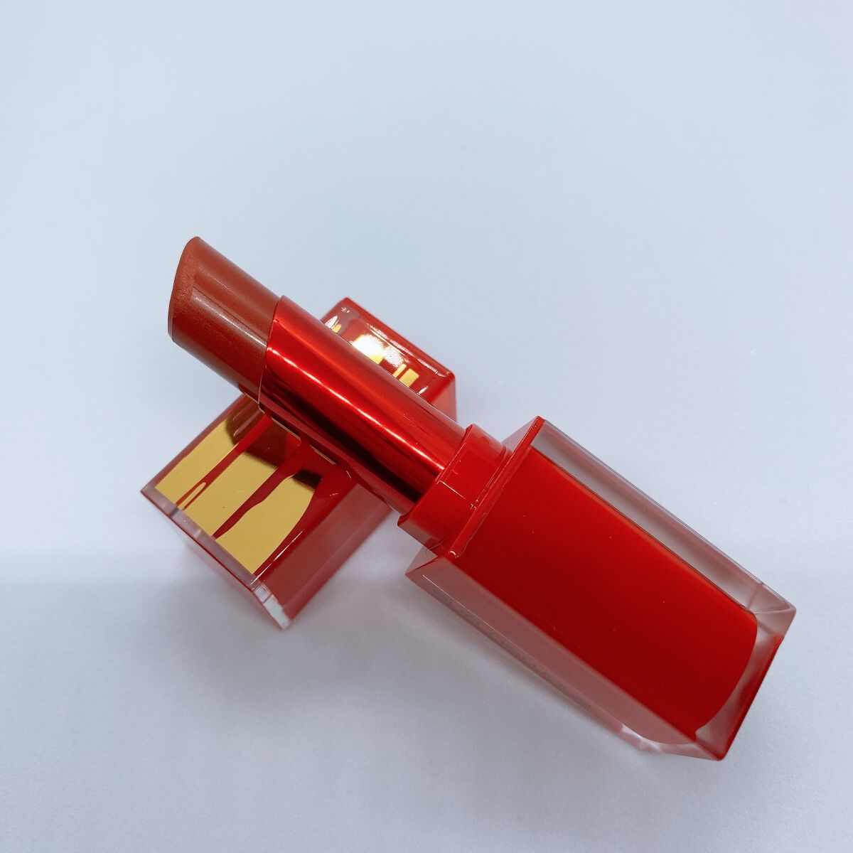 ルージュ アンリミテッド マット [メタリック] MET M BR 786(限定)/shu uemura/口紅を使ったクチコミ（2枚目）