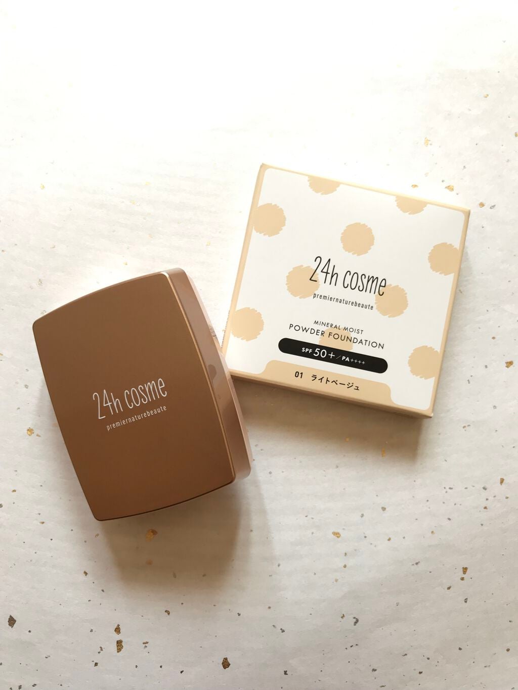 24 ミネラルモイストパウダーファンデ/24h cosme/パウダーファンデーションを使ったクチコミ(1枚目)