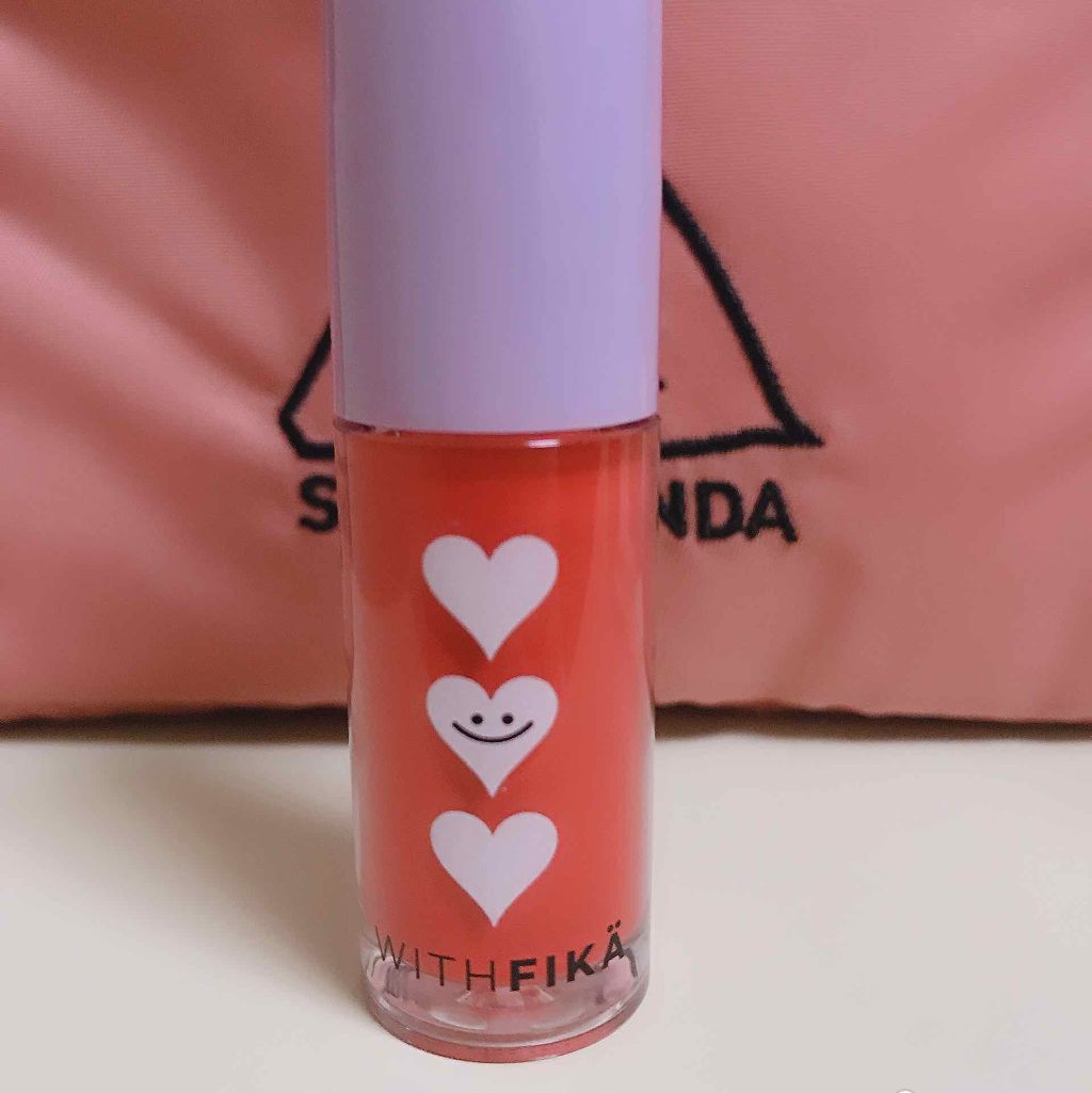 DAISO WITHFIKA エッセンスパウダーティントのクチコミ「これも #韓国ダイソー (o^－^o)

ティントです！！02番！01番は真っ赤です！

3枚.....」（1枚目）