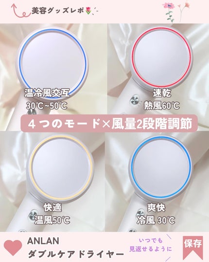 ダブルケアドライヤー/ANLAN/ドライヤーを使ったクチコミ(3枚目)