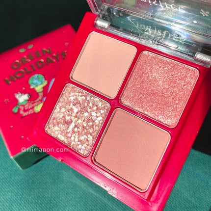 エアリー トゥインクル アイパレット 2021 Green Holidays Edition/innisfree/アイシャドウパレットを使ったクチコミ(3枚目)