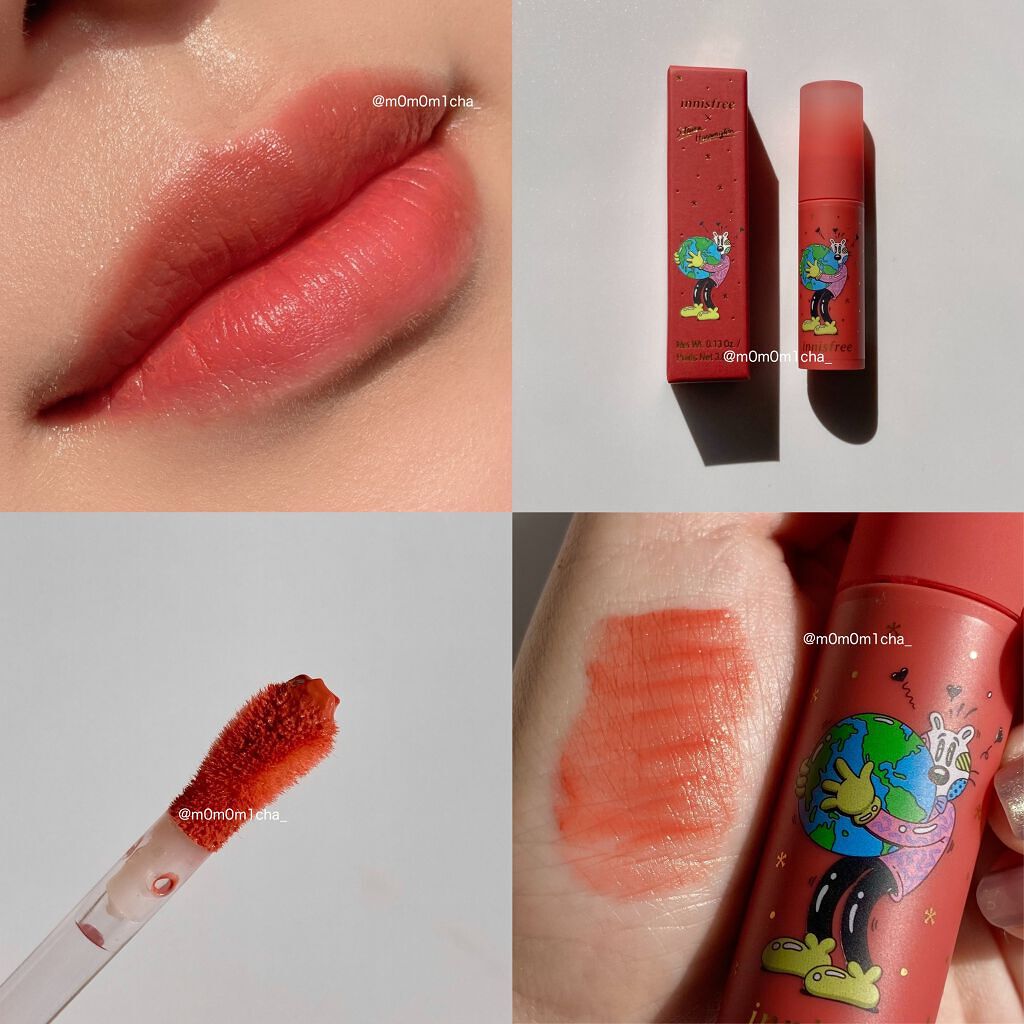 エアリー マットティント 2021 Green Holidays Edition/innisfree/口紅を使ったクチコミ（1枚目）