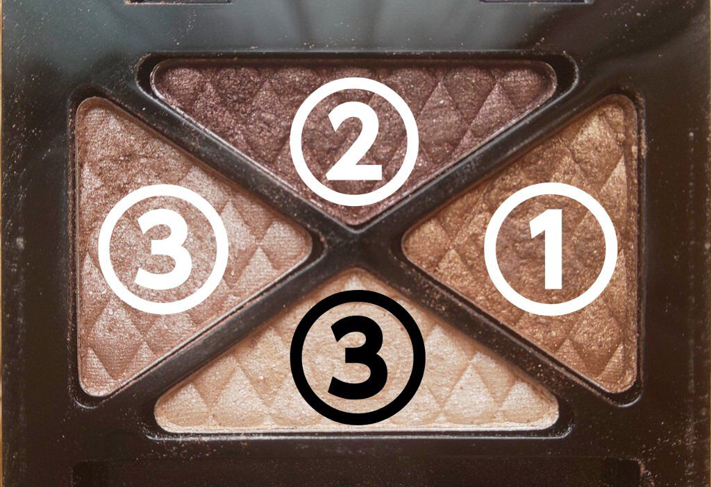 リンメル ロンドン GLAM'EYES QUAD EYE SHADOWのクチコミ「＼💖一重まぶたさん、奥二重まぶたさん、必見！小さなスッピン目をアイメイクで大きく見せる方法！💖.....」（2枚目）