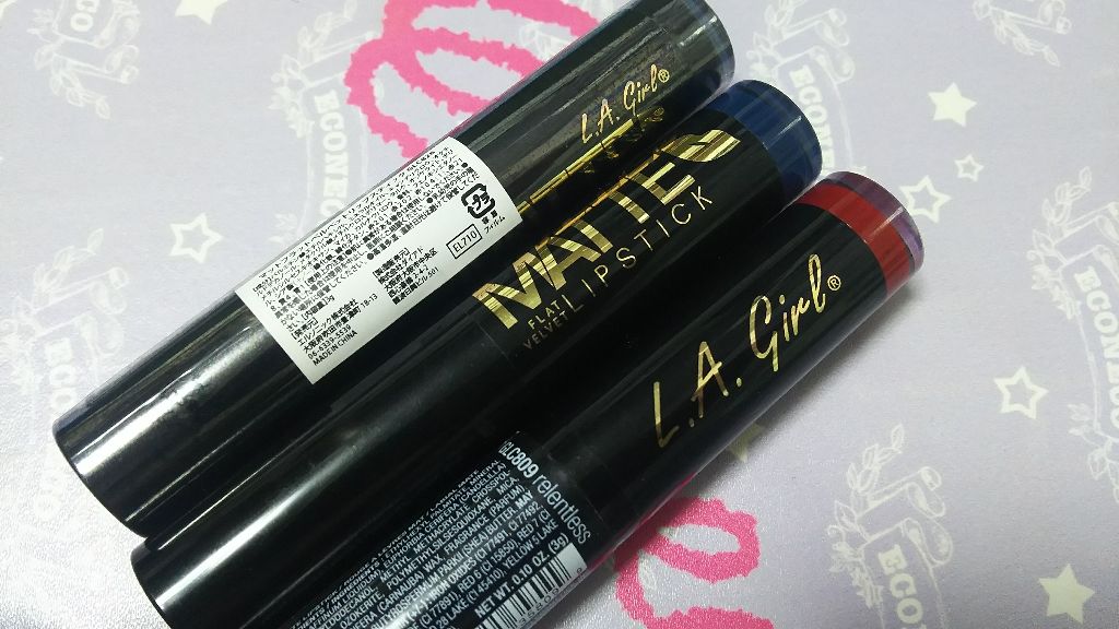 マット フラット ベルベット リップスティック/L.A.Girl/口紅を使ったクチコミ（1枚目）