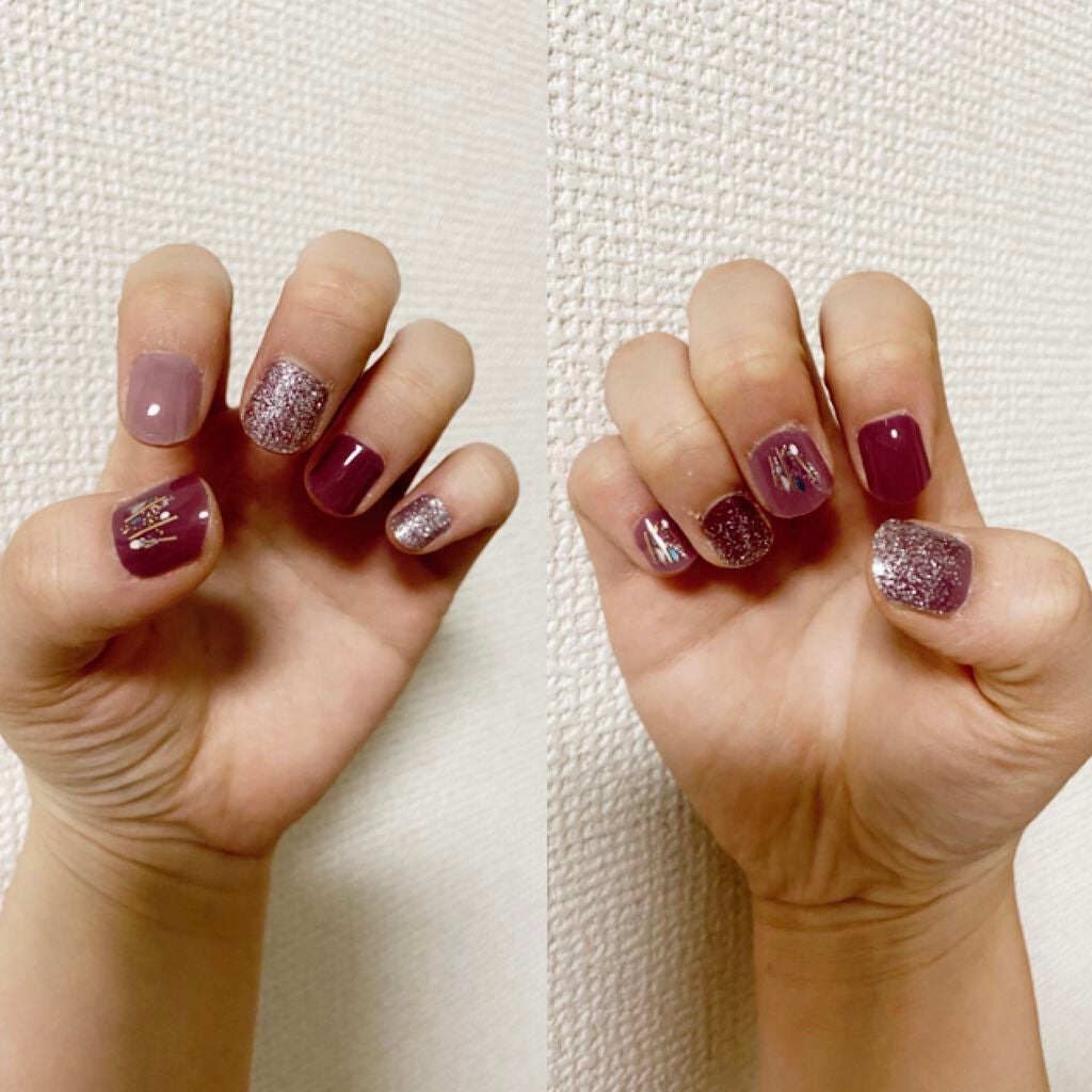 ジェルネイルシール/DAISO/ネイルシールを使ったクチコミ(6枚目)