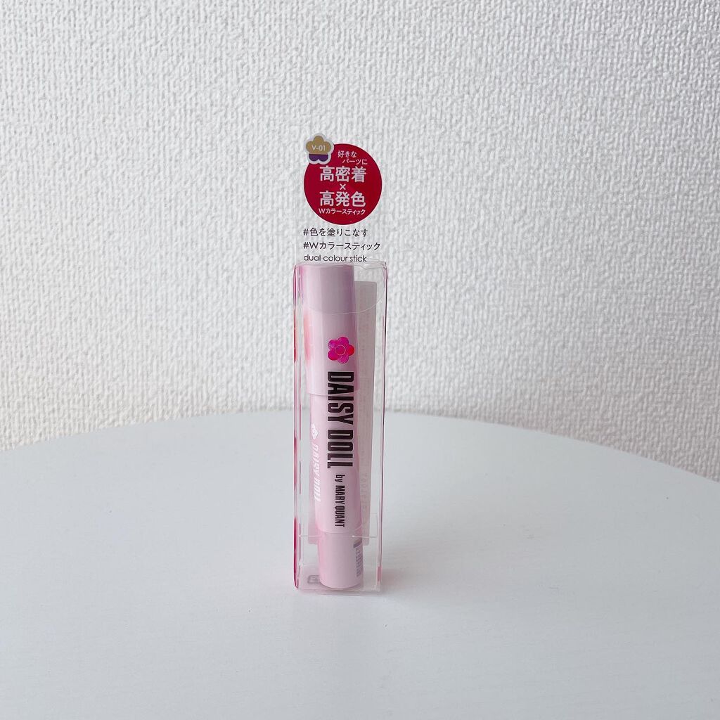 デュアル カラー スティック V-01（スモーキーバイオレット）/DAISY DOLL by MARY QUANT/スティックアイシャドウを使ったクチコミ（3枚目）