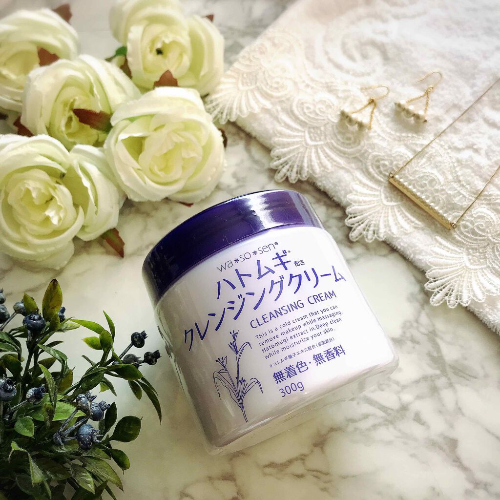 wa*so*sen ハトムギクレンジングクリームのクチコミ「wa*so*sen の﻿
クレンジングクリーム を﻿
使用させて頂きました😊﻿
﻿
﻿
---.....」（1枚目）