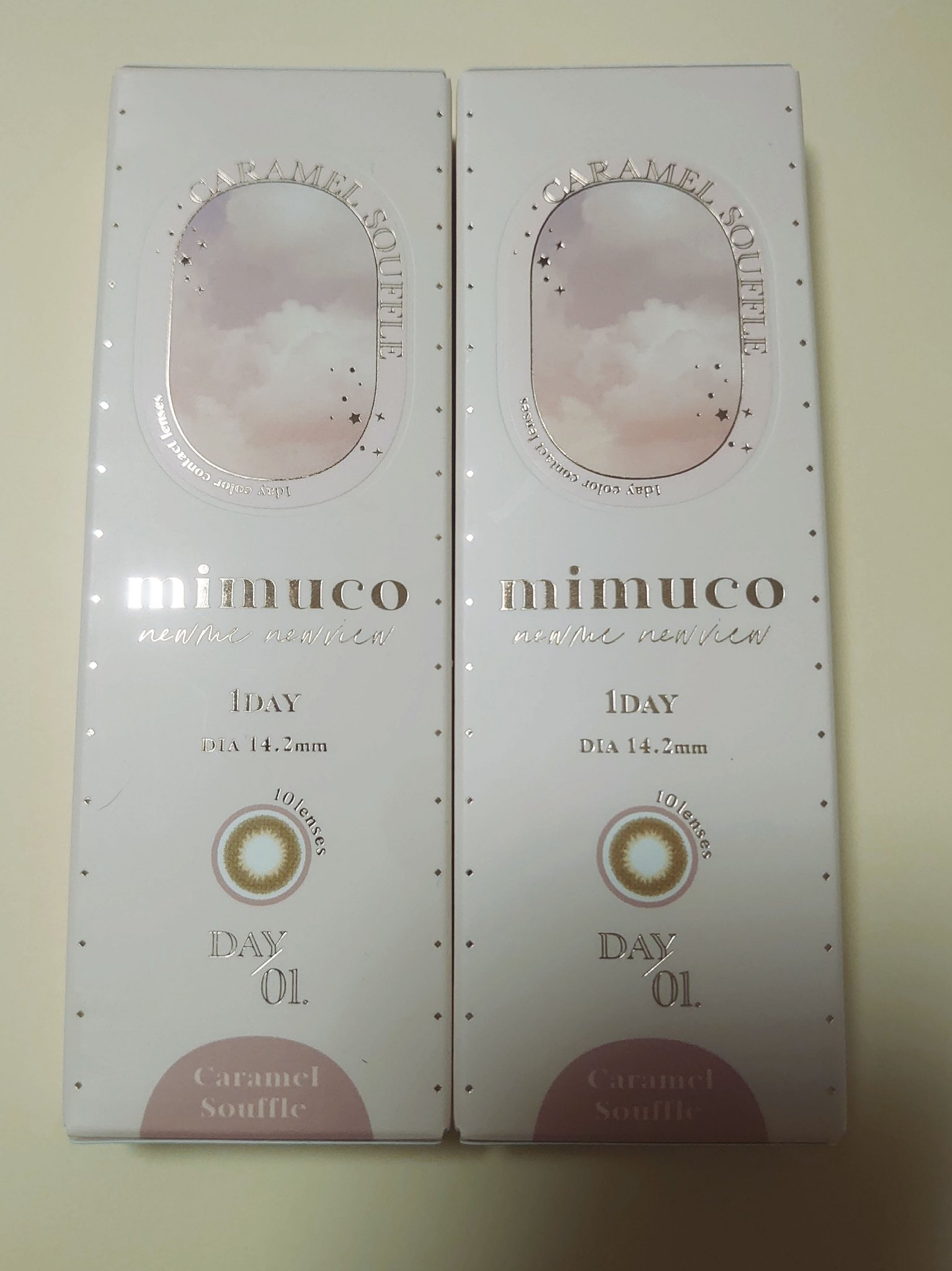 mimuco 1day キャラメルスフレ/mimuco/ワンデー（１DAY）カラコンを使ったクチコミ（1枚目）