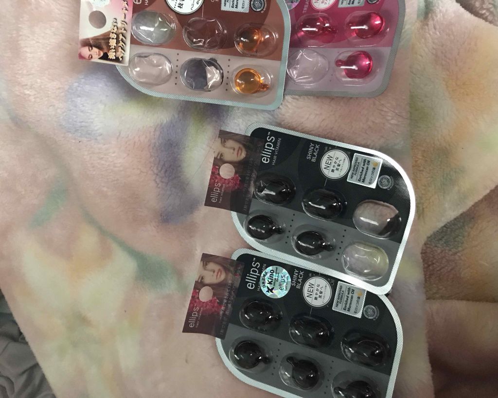 ヘアーオイル【シャイニーブラック】/ellips/ヘアオイルを使ったクチコミ（3枚目）