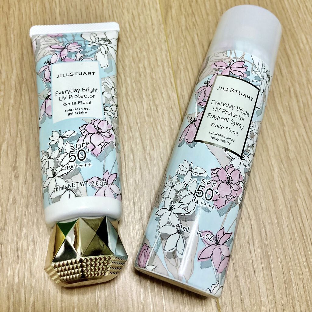 エブリデイブライト UVプロテクター ホワイトフローラル 75g/JILL STUART/日焼け止めジェルを使ったクチコミ（1枚目）