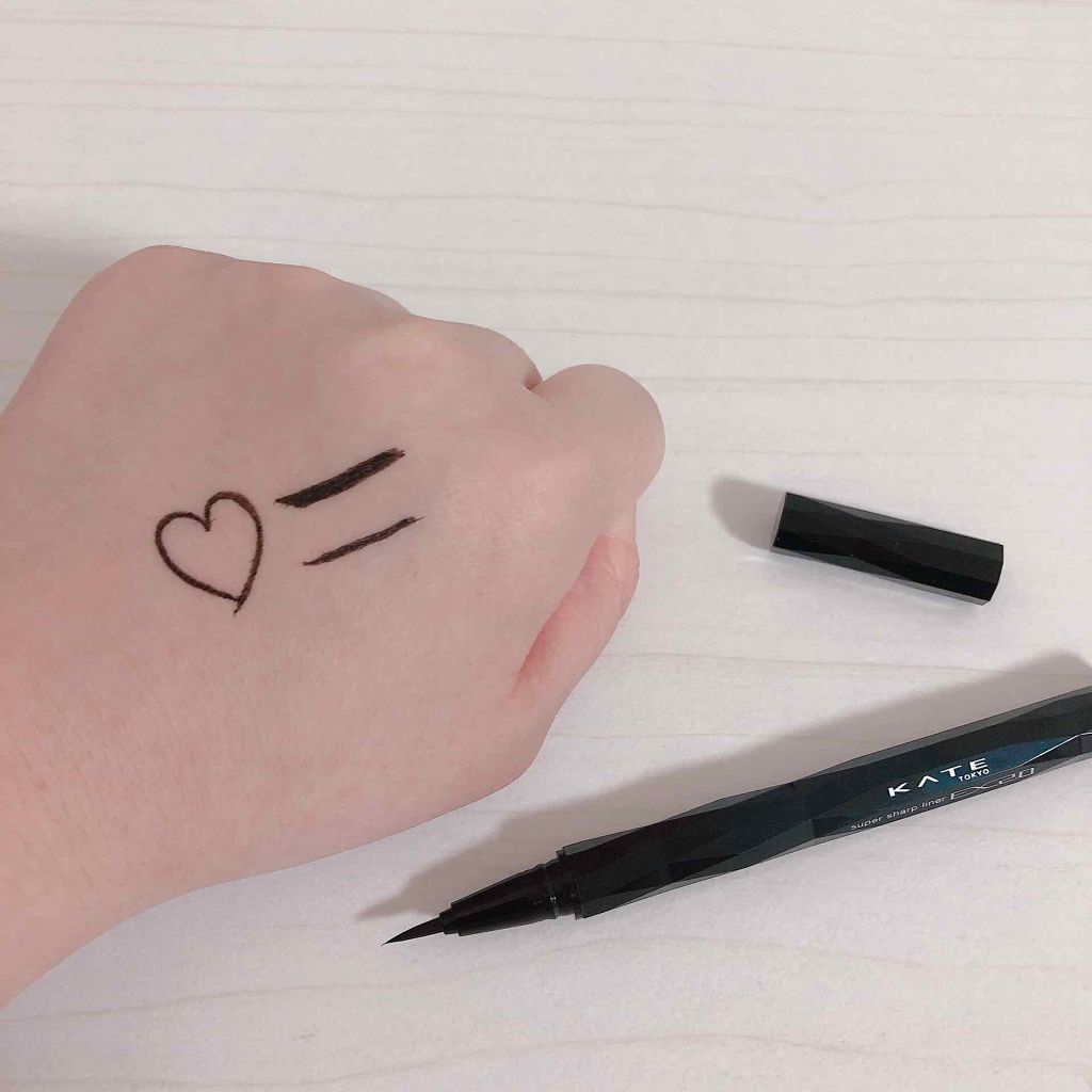 スーパーシャープライナーEX2.0 BK-1/KATE/リキッドアイライナーを使ったクチコミ（2枚目）