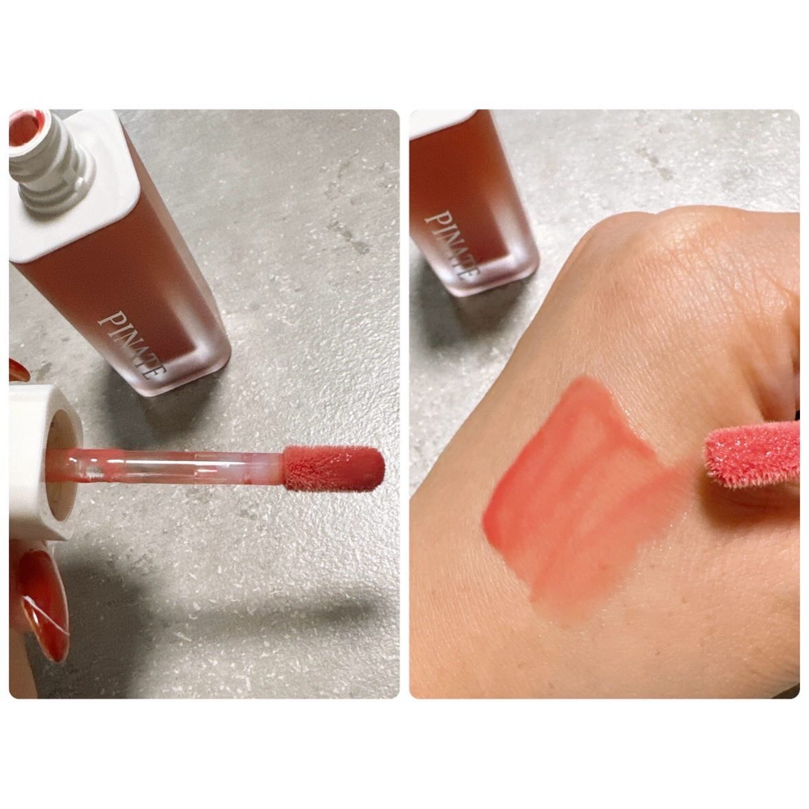 ナチュラルブルームリップオイルセラム 3色セット/PINATE/リップグロスを使ったクチコミ（2枚目）