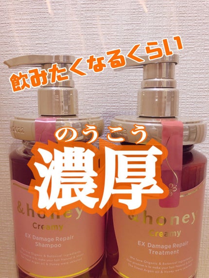 Creamy EXダメージリペアシャンプー1.0/ヘアトリートメント2.0/&honey/市販シャンプーを使ったクチコミ(1枚目)
