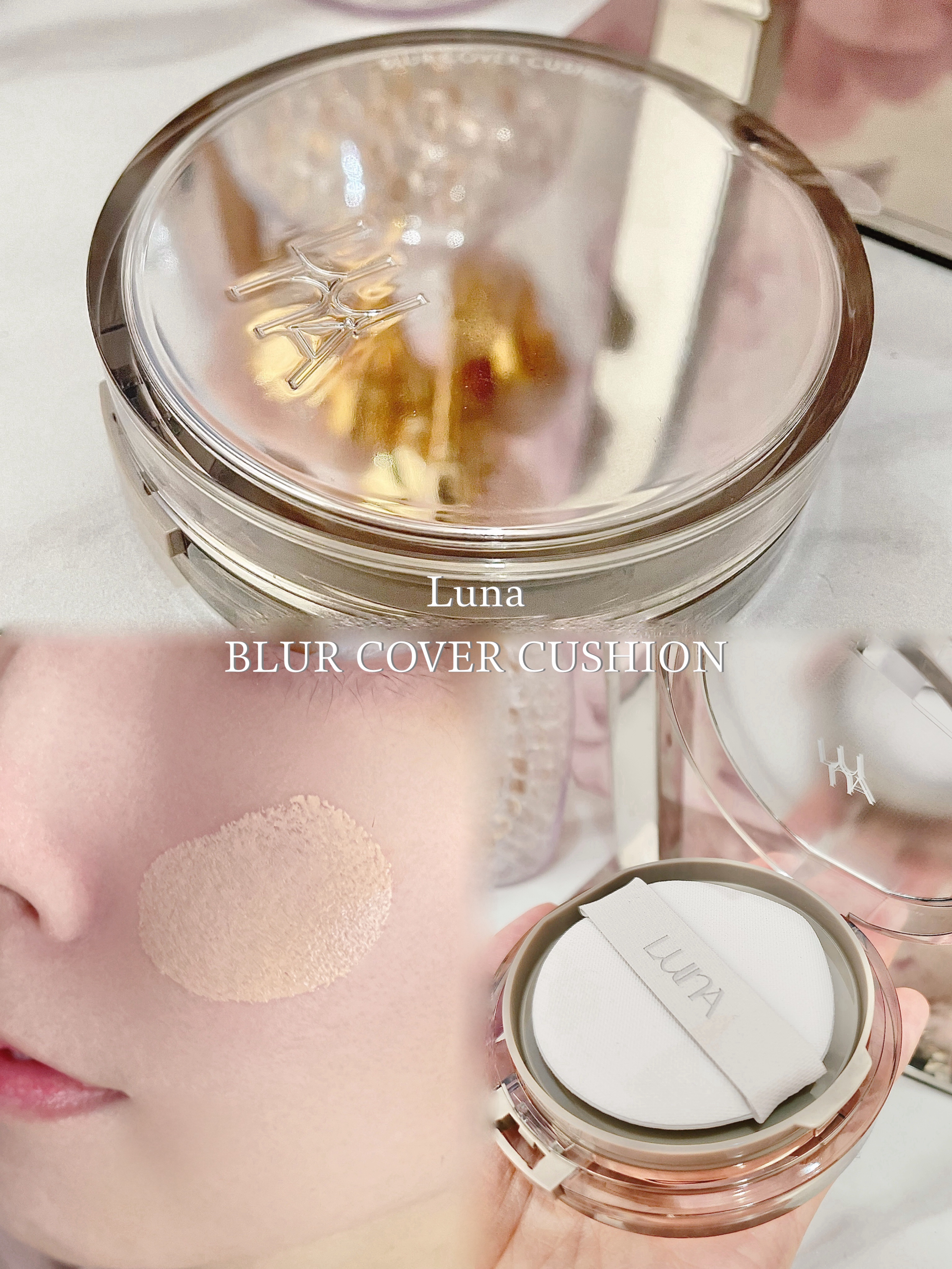 ブラーカバークッション/LUNA/クッションファンデーションを使ったクチコミ（1枚目）