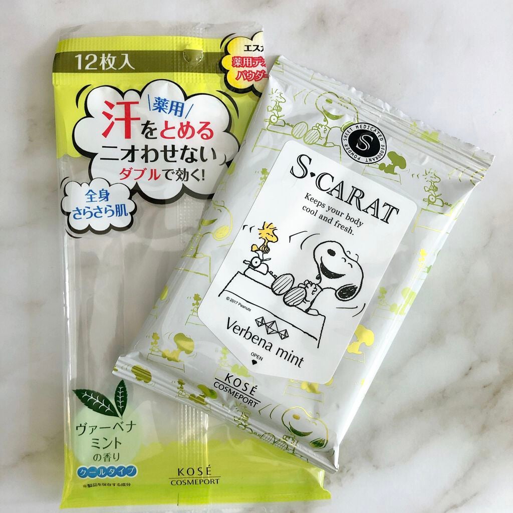 薬用デオドラント パウダーシート(ヴァーベナミント)/エスカラット/ボディシートを使ったクチコミ(3枚目)